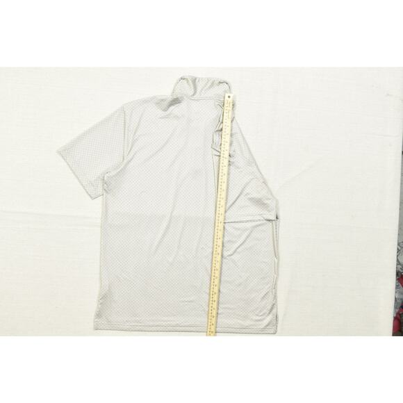 Adidas Golf Men's Polo Shirt Gray Polka Dot Short Sleeve Size L Polyester - Picture 6 of 8